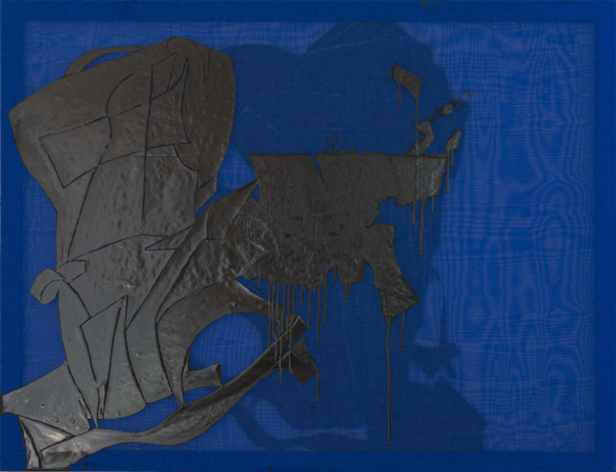 Mondina III, 2020, Lack auf Textil, 100 x 130 cm